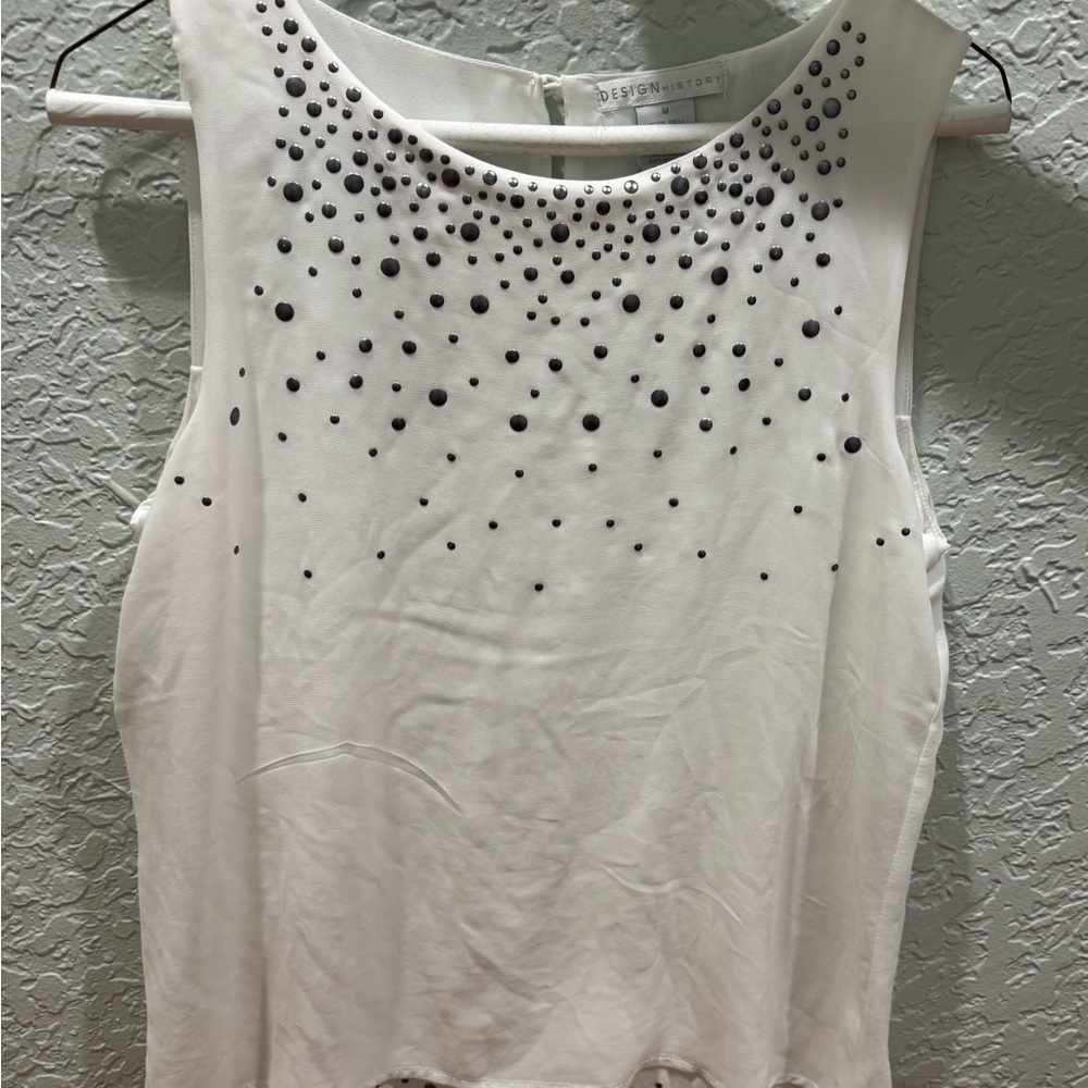 Design History White Sleeveless Top